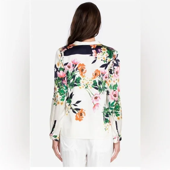 Johnny Was Andrea silk blouse Size XXS - Picture 4 of 8